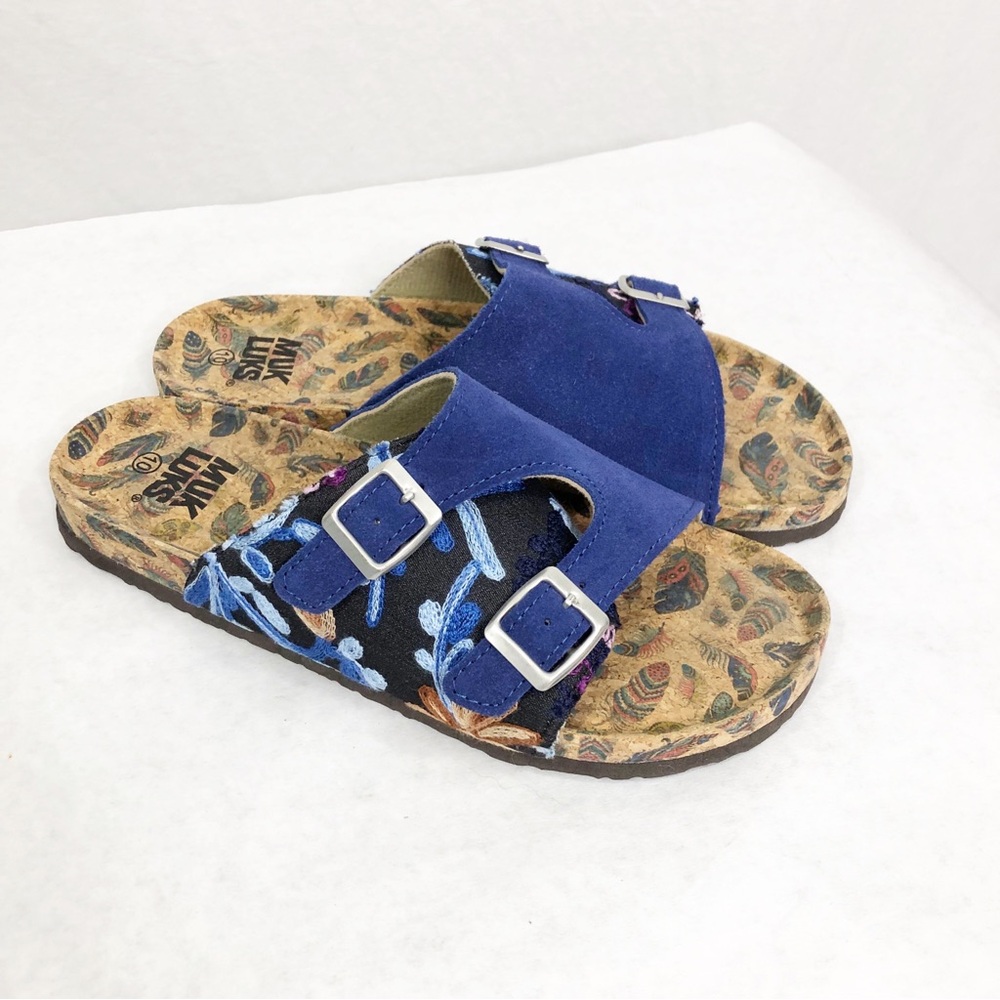 NEW Muk Luks Valerie Terra Turf Sandals, Size 10, Blue